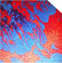 Двухцветная живая плитка красно синяя для стриптиз подиума