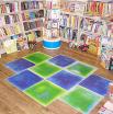 Дизайн в интерьере детского книжного магазина с живой плиткой