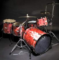 Drum Schlagzeug Drumset Drumcraft 22 Zoll Serie 7 Rock Liquid Lava 